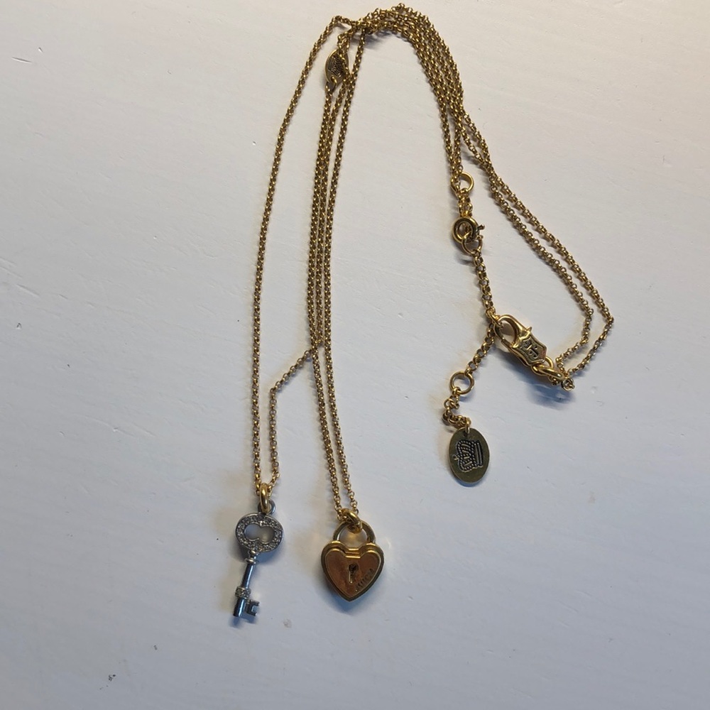 Juicy Couture Lock & Key necklace